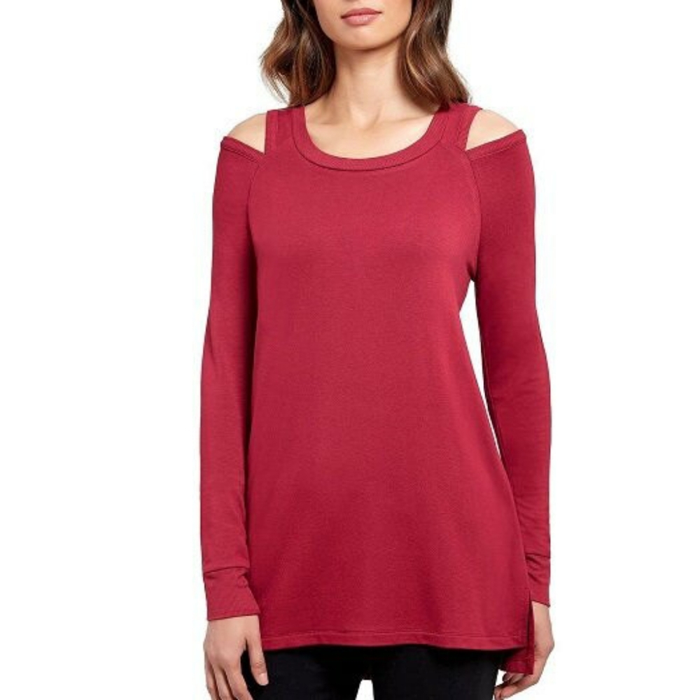 Kenneth Cole Long Seeves Cold Shoulder Top